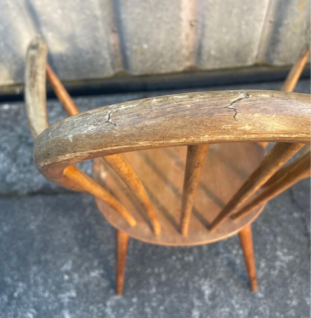 ビンテージ/英国製/ERCOL/アーコール/クェーカーチェア/アームチェア/椅子