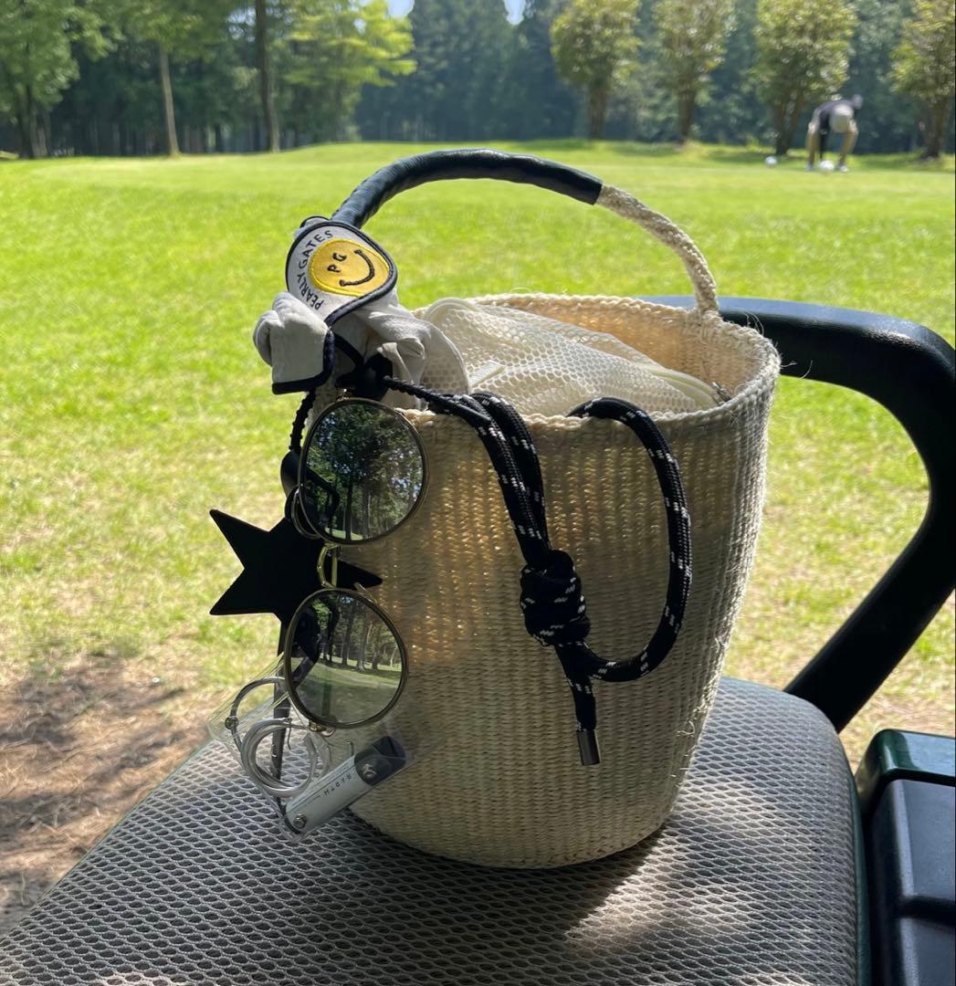 meong blue OVAL kago bag バケツ型かごバッグ