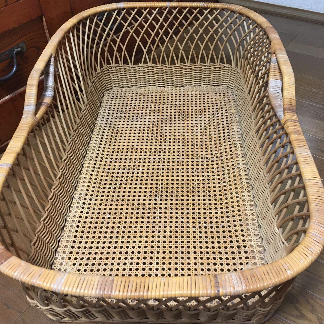 アンティーク脱衣籠　天然素材　二個セット　当時物　最終お値下げ