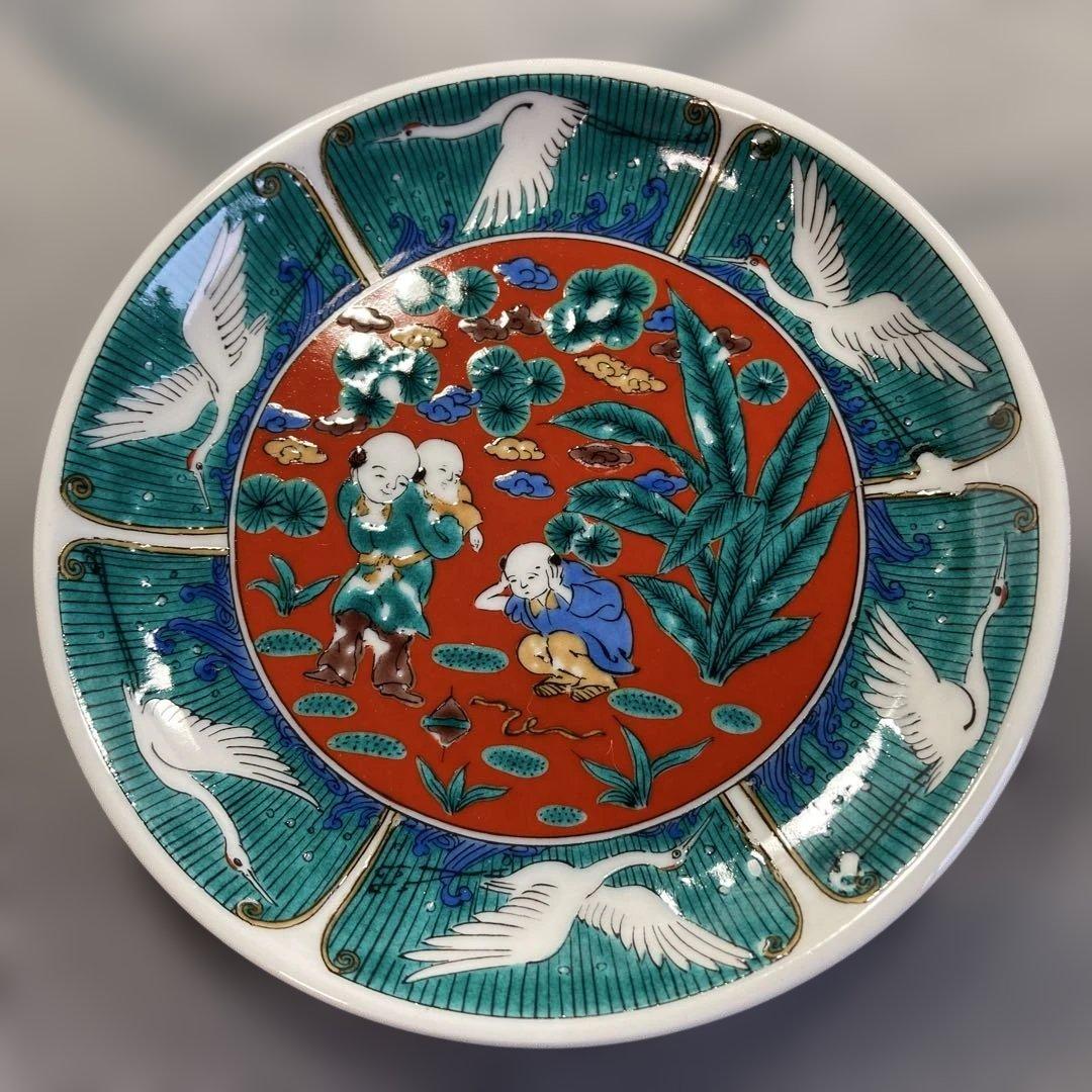 九谷　歴代画　皿揃　永楽　庄三　飯田屋　吉田屋　木米　古九谷　中皿　銘々皿