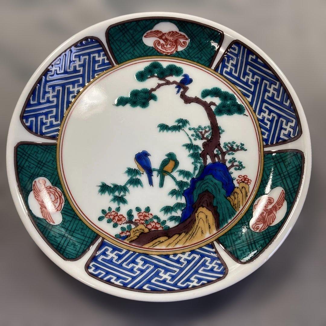 九谷　歴代画　皿揃　永楽　庄三　飯田屋　吉田屋　木米　古九谷　中皿　銘々皿