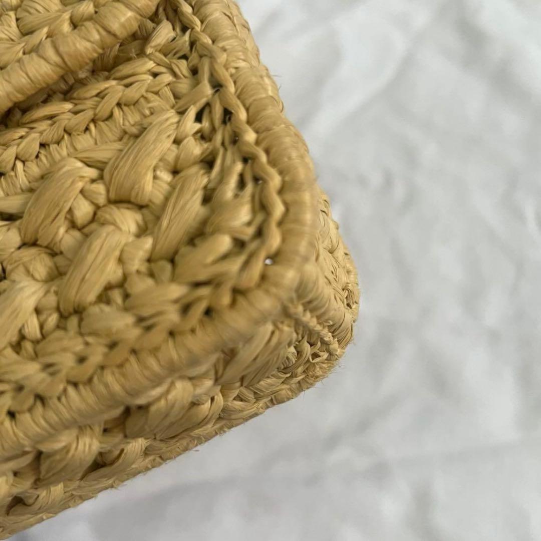 CELINE ラフィアバッグ CLAUDE チェーンショルダーバッグ カゴバッグ