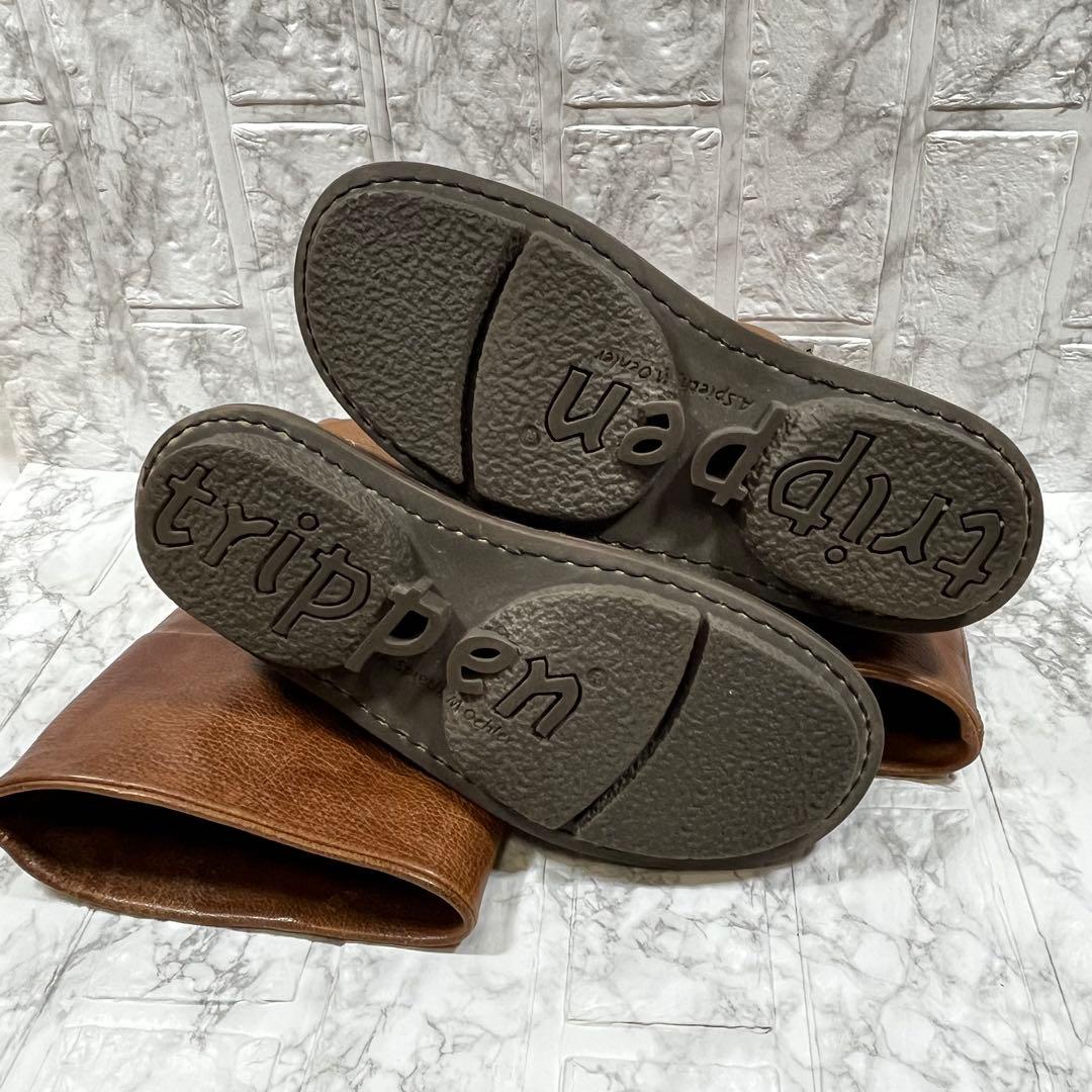 【美品】trippen トリッペン　ロングブーツ　シボ　サイドジップ　　24㎝