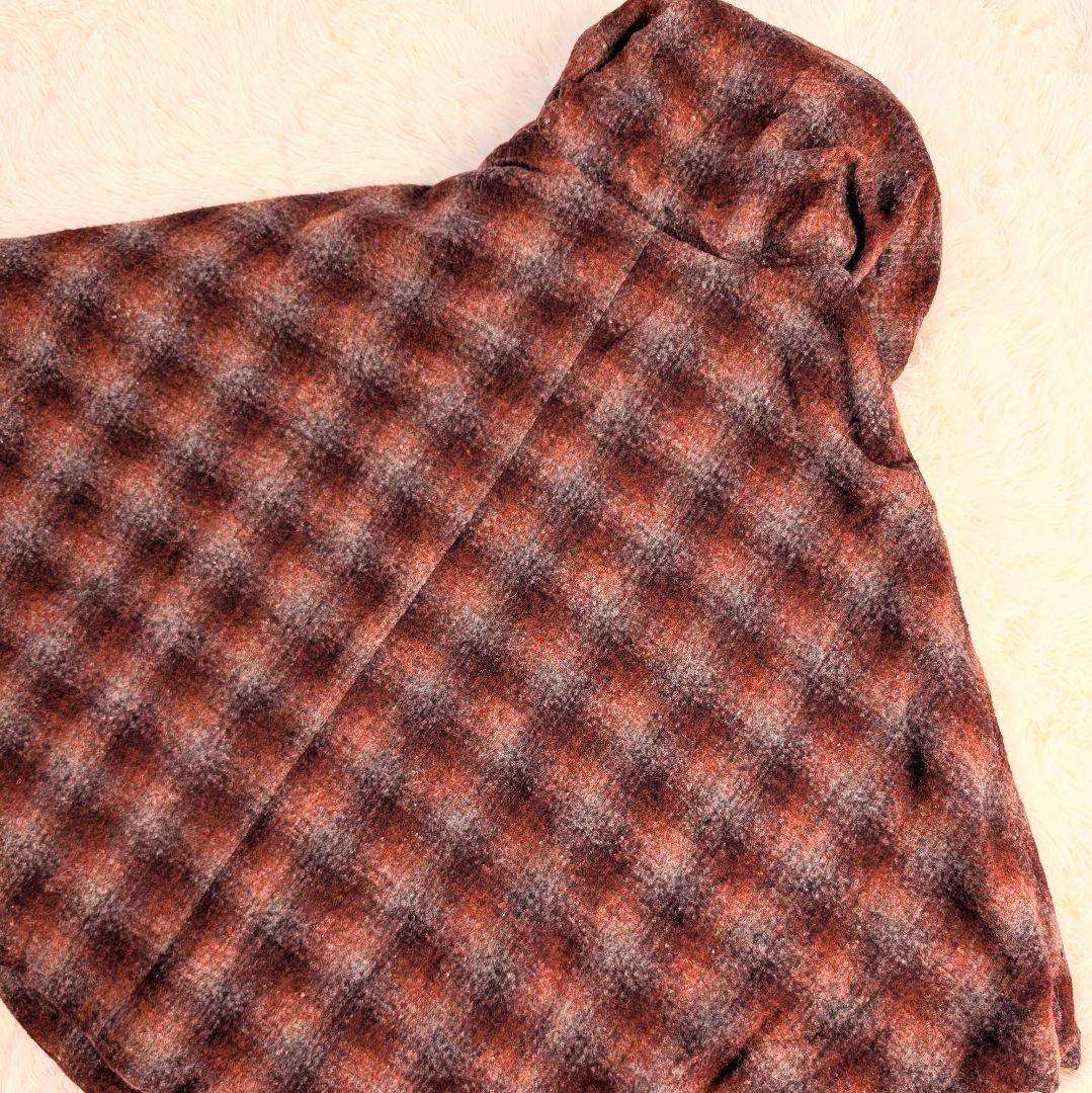 【希少】タトラス TATRAS ダウンポンチョ ケープコート チェック柄