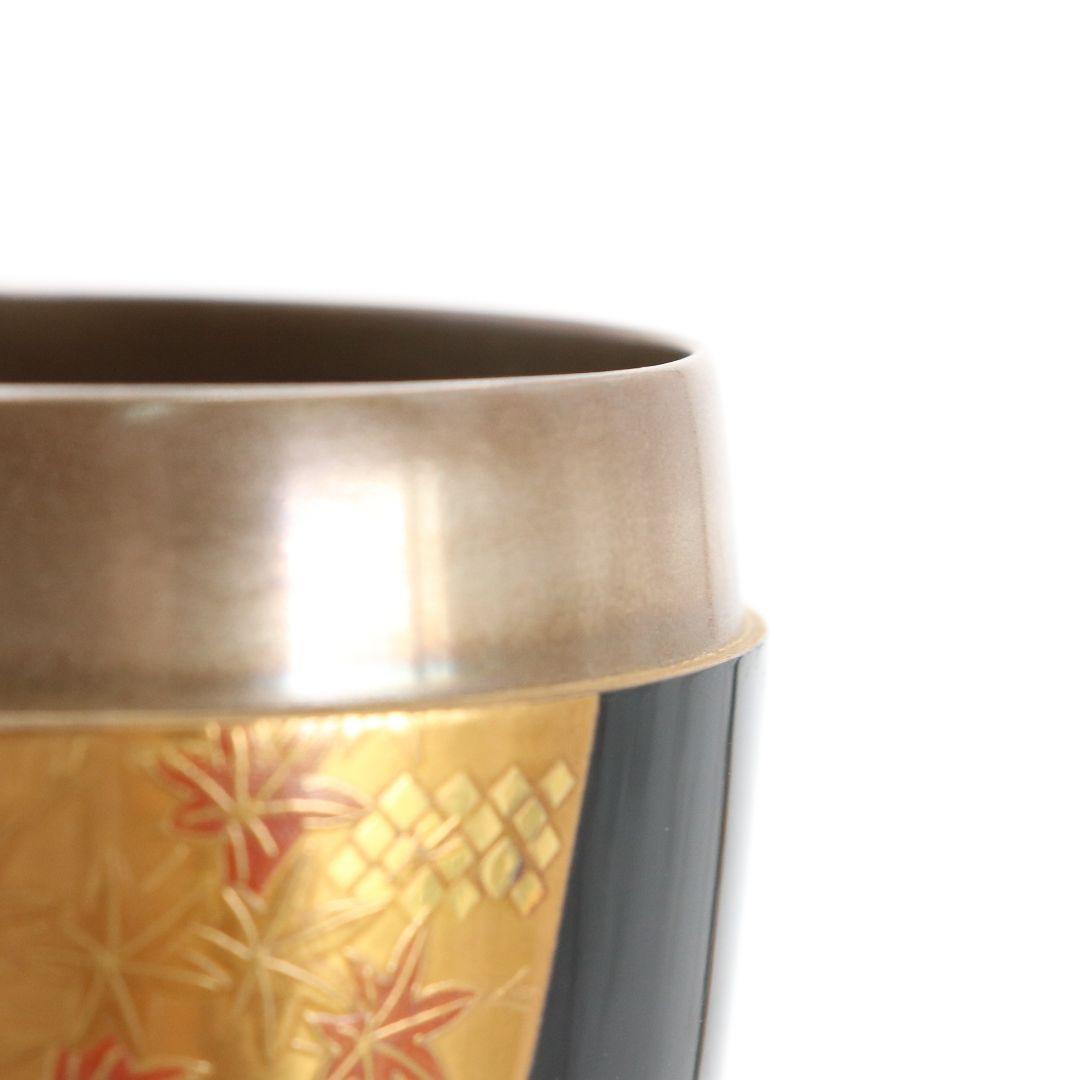 昇山作 誰が袖蒔絵 大棗 銀溜塗 螺鈿 茶道具 共箱　UM694　N5