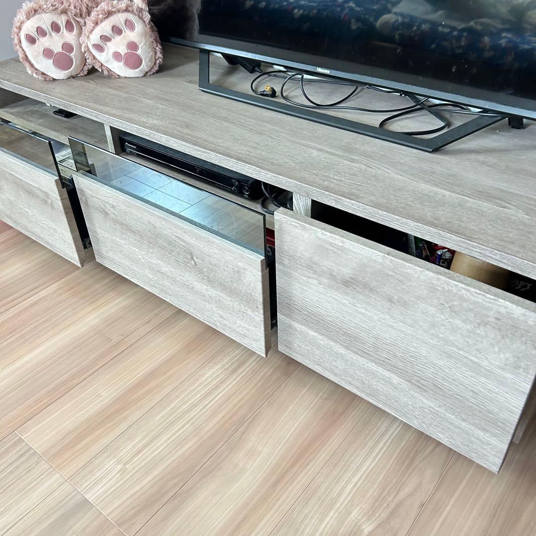 テレビボード 140cm ライトグレー