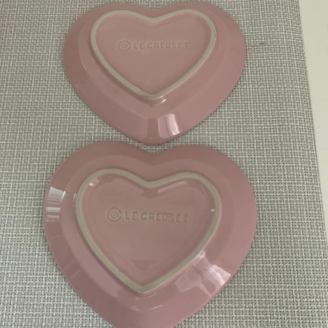 ルクルーゼ　コンパクトフォンデュセット&ハートプレートピンク♪