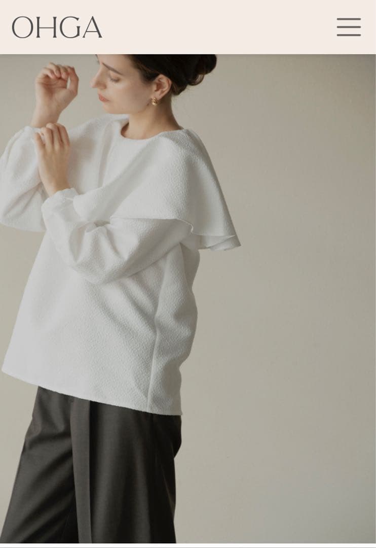 ohga ビッグカラーブラウス