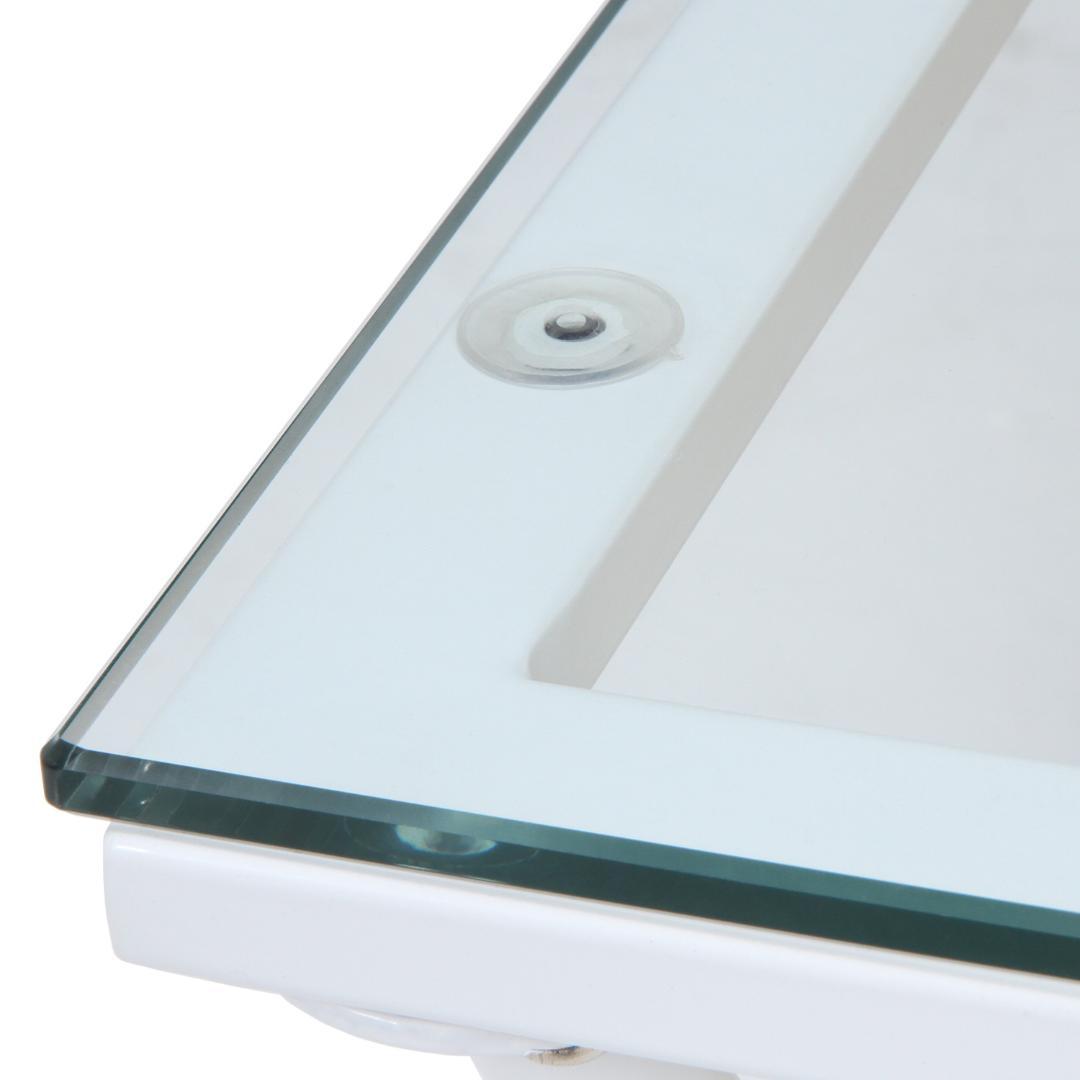 ガラス天板リビングテーブル ホワイトナチュラル W120