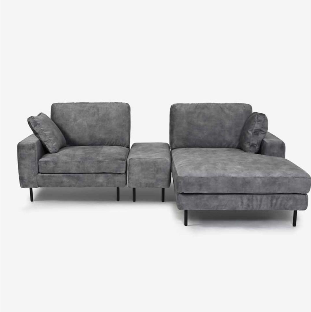 カウチソファ デュオ3 ソファー　L字　ディーセントグレー 大塚家具