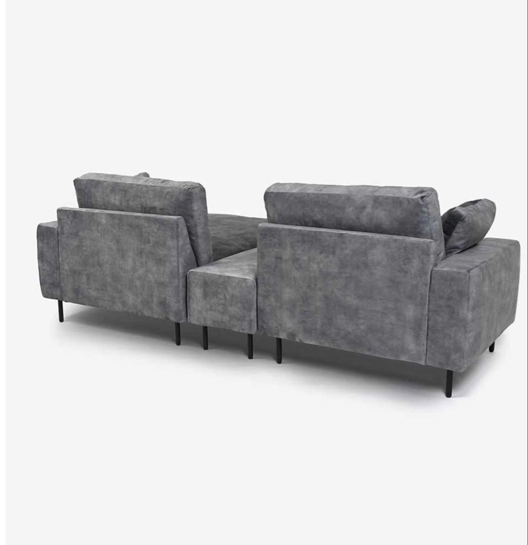 カウチソファ デュオ3 ソファー　L字　ディーセントグレー 大塚家具