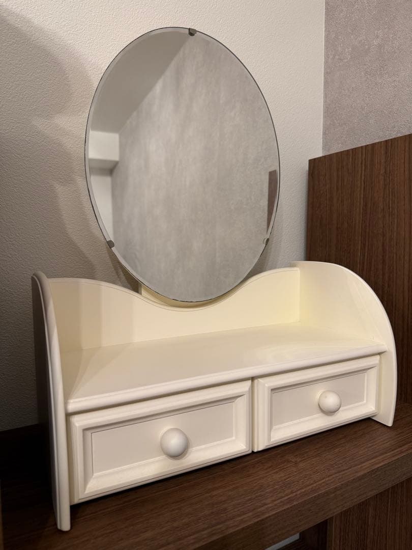 Francfranc エルガ スモールミラー ホワイト