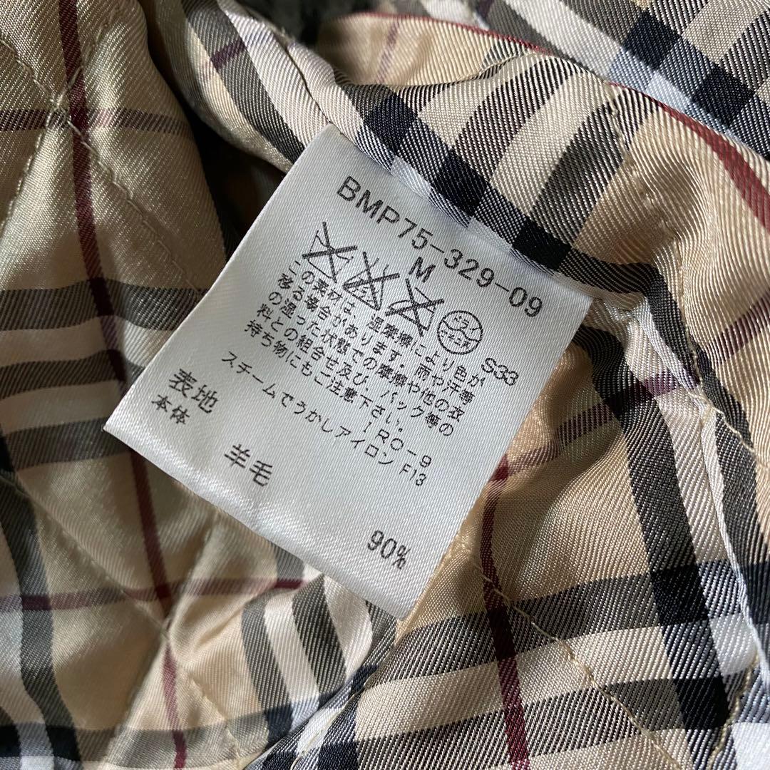 美品】バーバリーブラックレーベル　ダッフルコート　金具　ノバチェック　ナイトロゴ