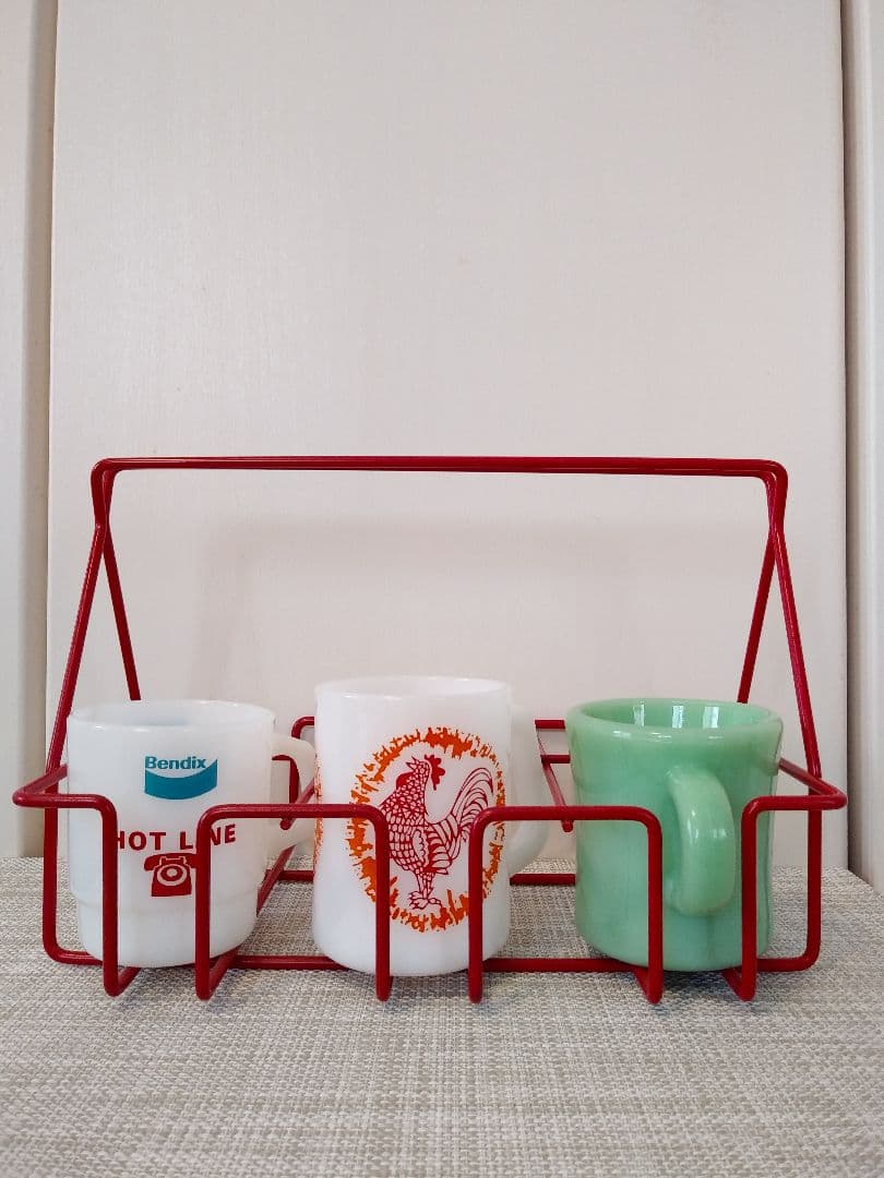 最終価格！ グラスキャディー　ワイヤーラック　赤色