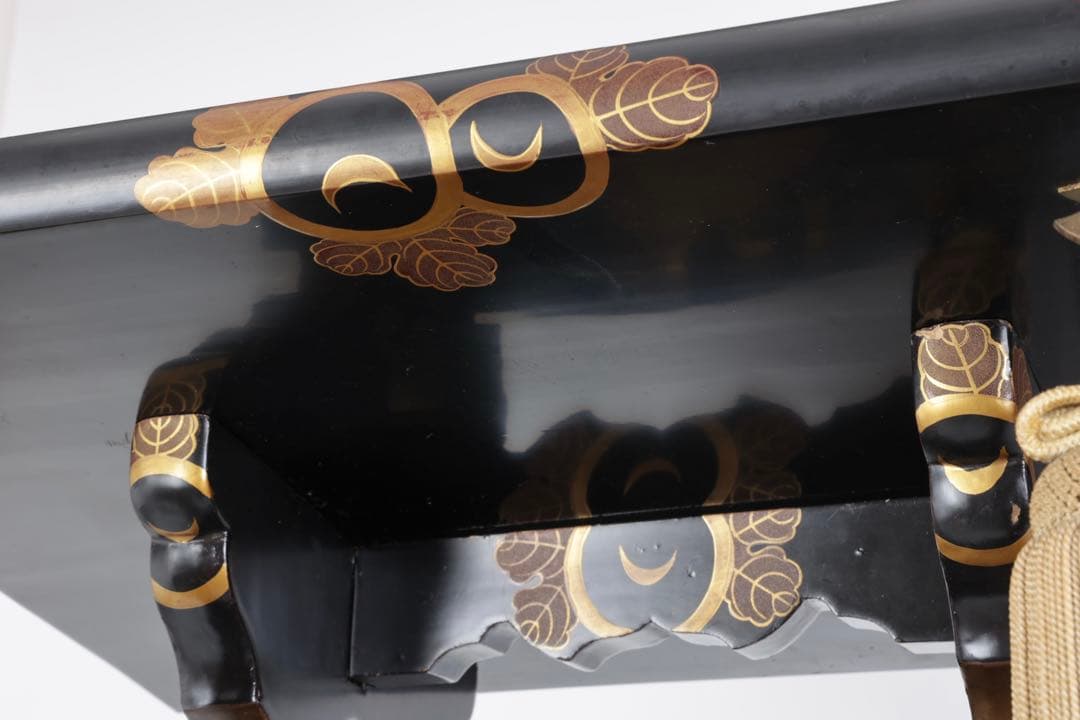 極上 黒漆塗金蒔絵螺鈿細工 見台 経台 経机 仏具 仏教美術 古美術 骨董品 漆