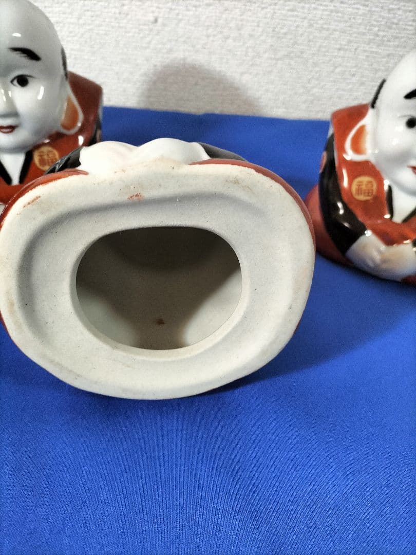 福助人形　置物　縁起物昭和レトロ3体　最終値下げ