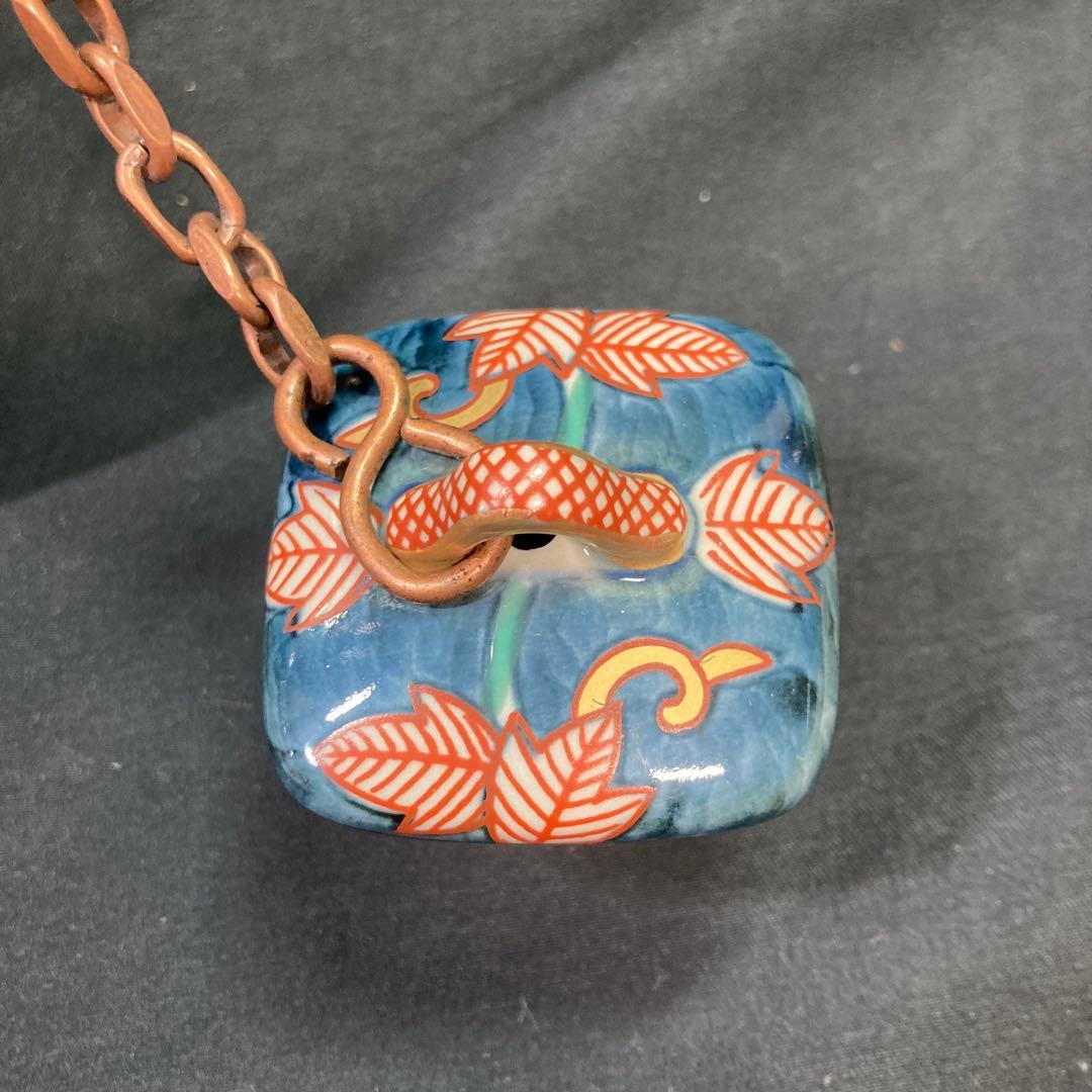 【美品】有田焼 林九郎窯 染錦唐草牡丹 水注 金彩