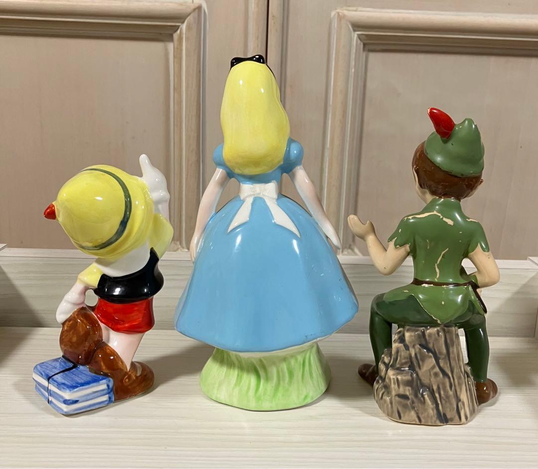 ディズニー　陶器　フィギュア　ミッキーマウス　シンデレラ　バンビ　レトロ　レア