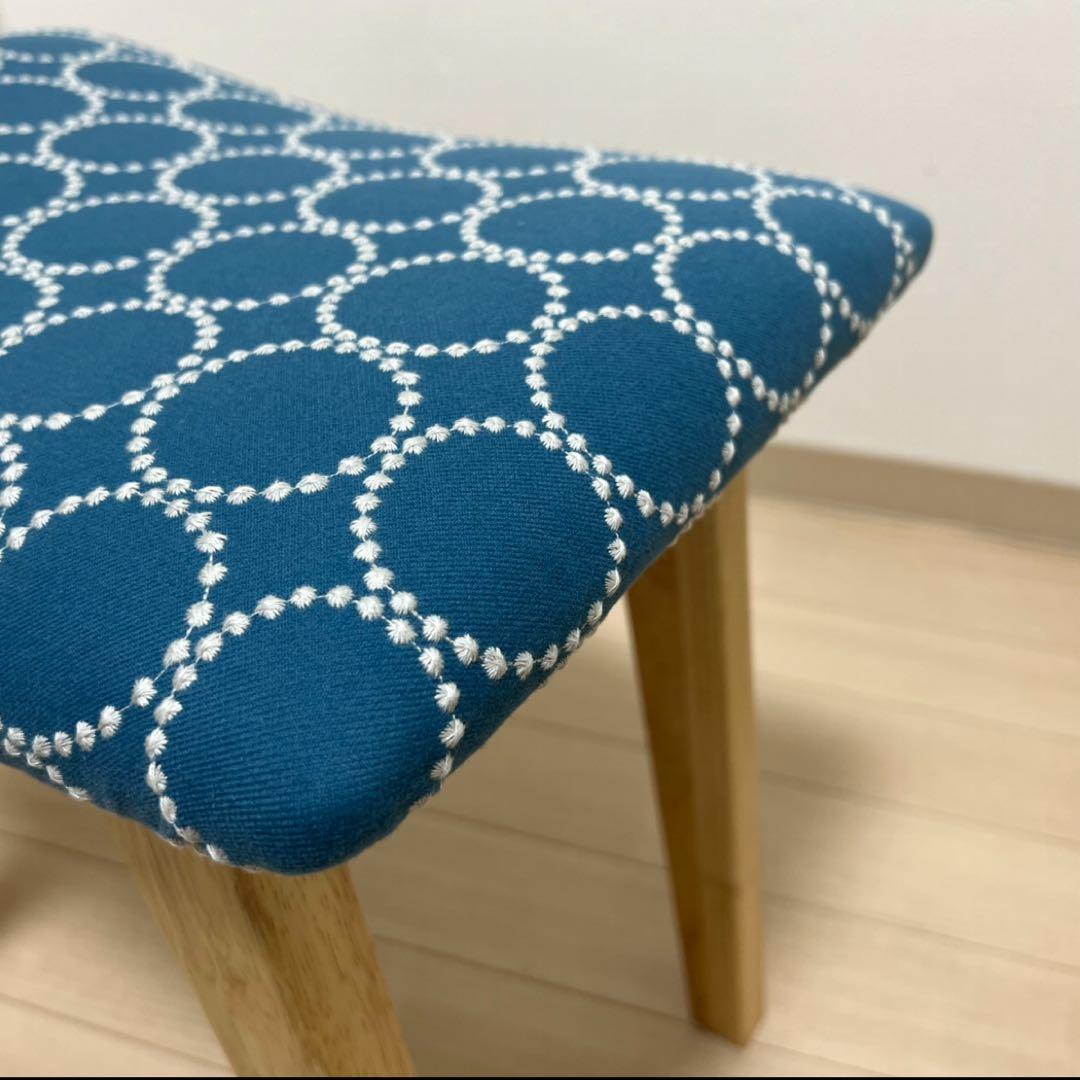 ミナペルホネン スツール タンバリン 太脚 【ブルー/イエロー】 椅子 腰掛け