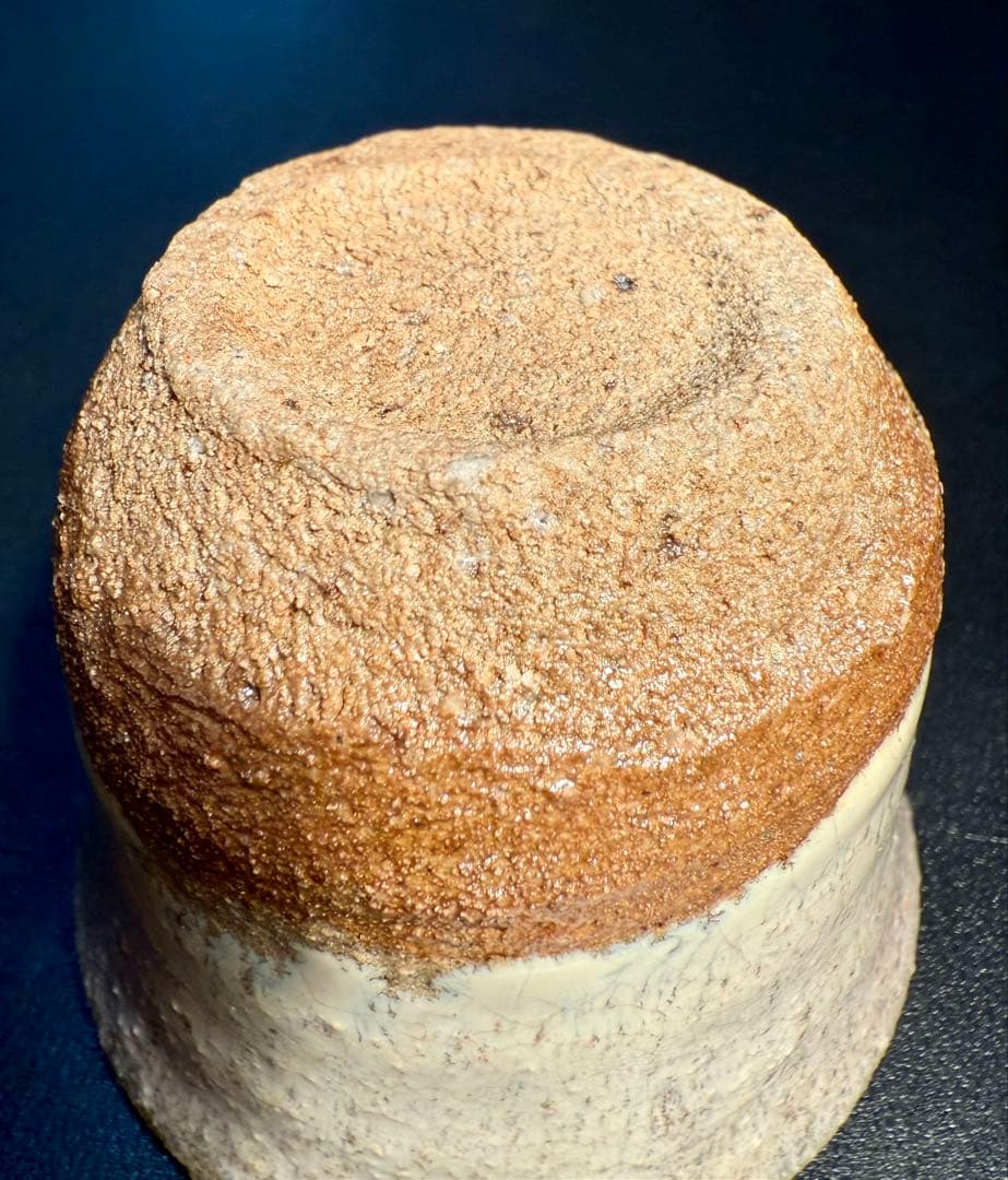 上作　西岡小十　斑唐津ぐい呑共箱、共布