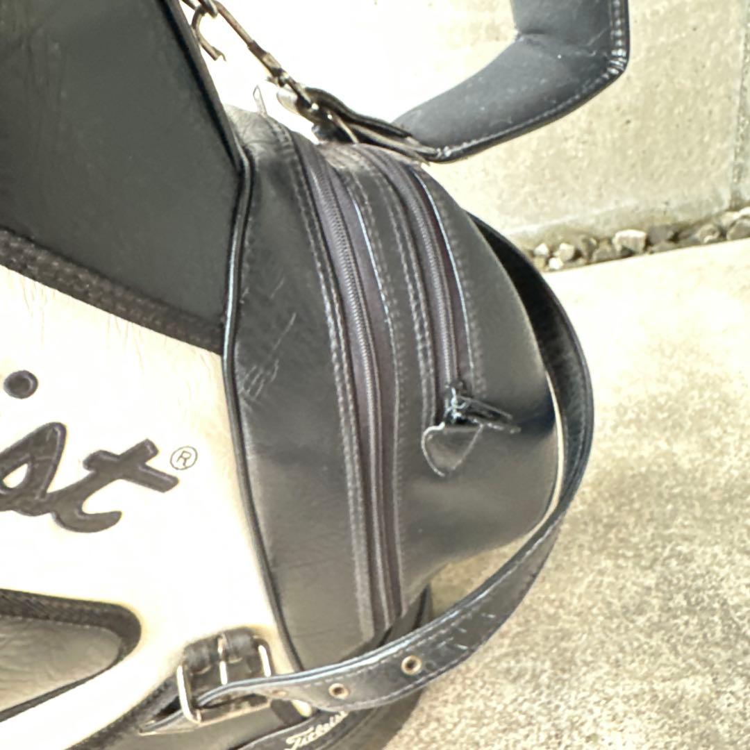 Titleist キャディバッグ ブラック/ホワイト革