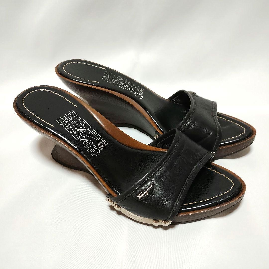 フェラガモ ミュール 本革製 レザー Salvatore Ferragamo