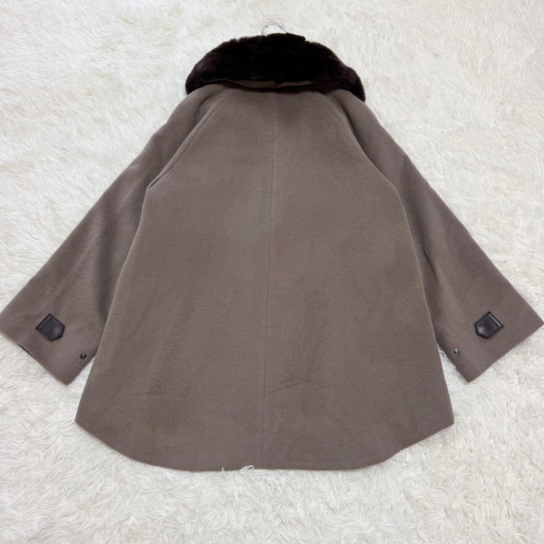 K.T KIYOKO TAKASE アンゴラウール Ａラインショートコート 9号