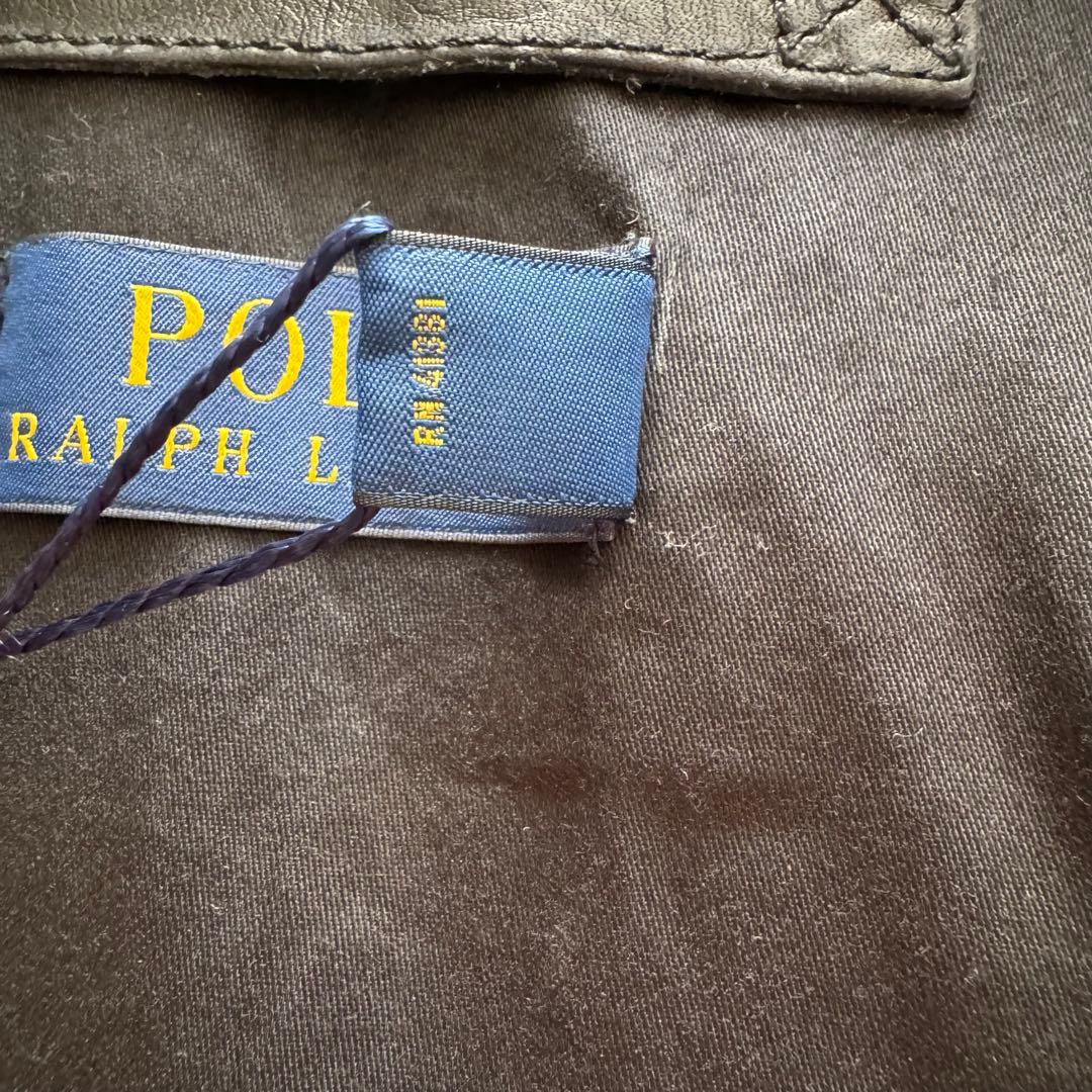 タグ付き【ポロラルフローレン】ライダース　Mサイズ　黒　定価約14万円