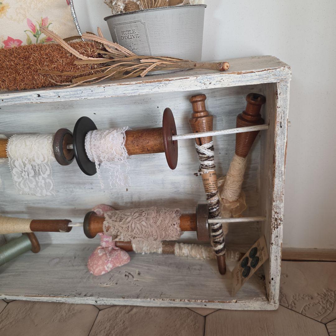 フランスアンティーク　アンティーク　糸巻　ボビン　レース　シャビー　ブロカント