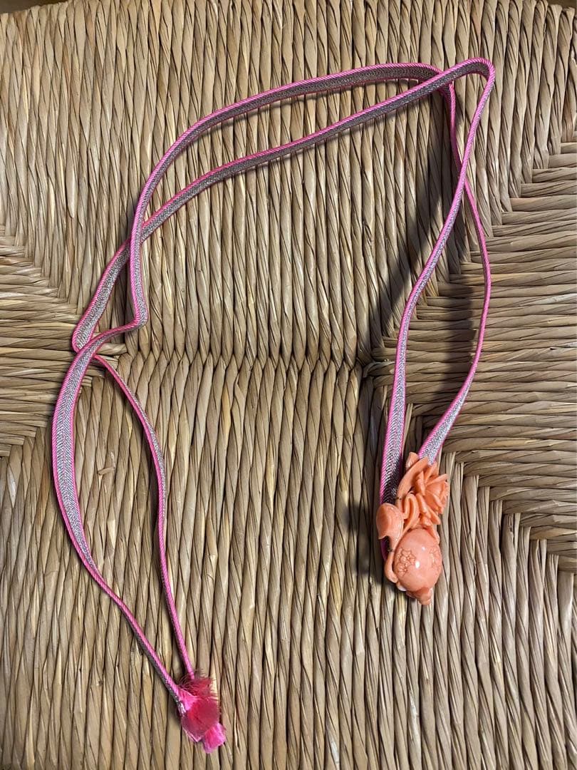 昭和レトロ・ヴィンテージ・日本舞踊・和装 ・珊瑚帯留め・帯締め ・アンティーク