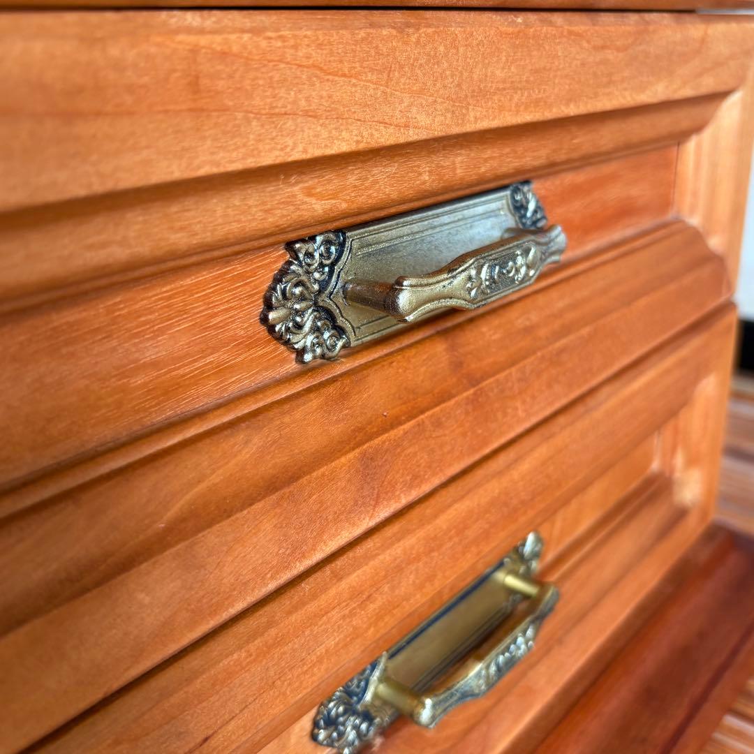 特注品【無垢材×ガラス天板】和モダン デスク ローテーブル 5杯 柿渋×蜜蝋