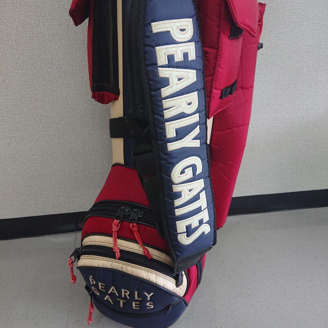 【希少】PEARLY GATES キャディバッグ ネイビー/レッド 8,5インチ