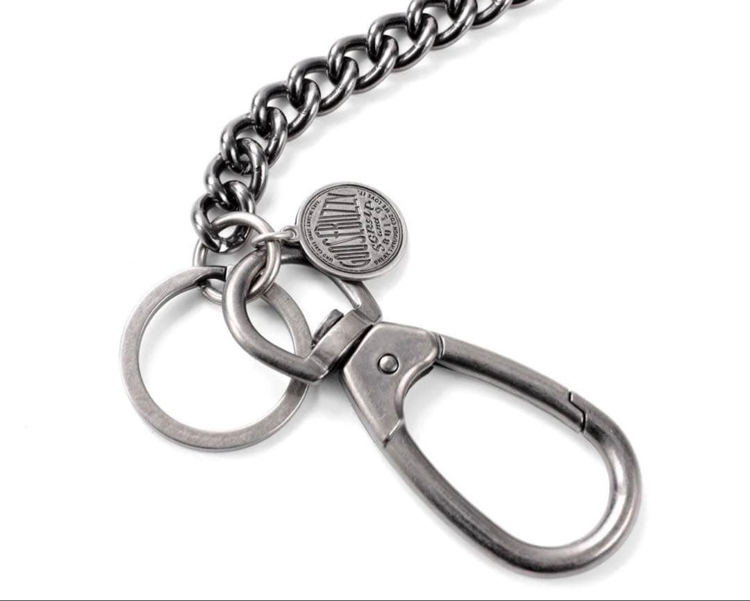  BUZZY ブラックレザーキーホルダー