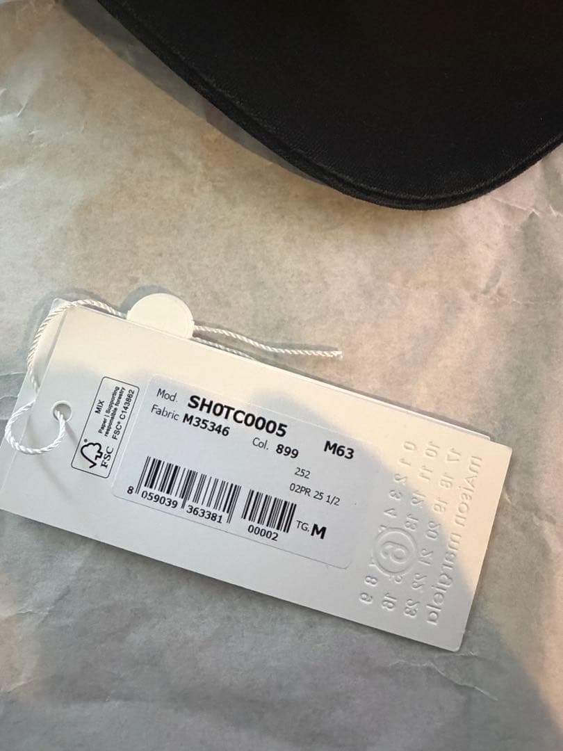 MM6 maison margiela ブラック ベースボールキャップ Mサイズ