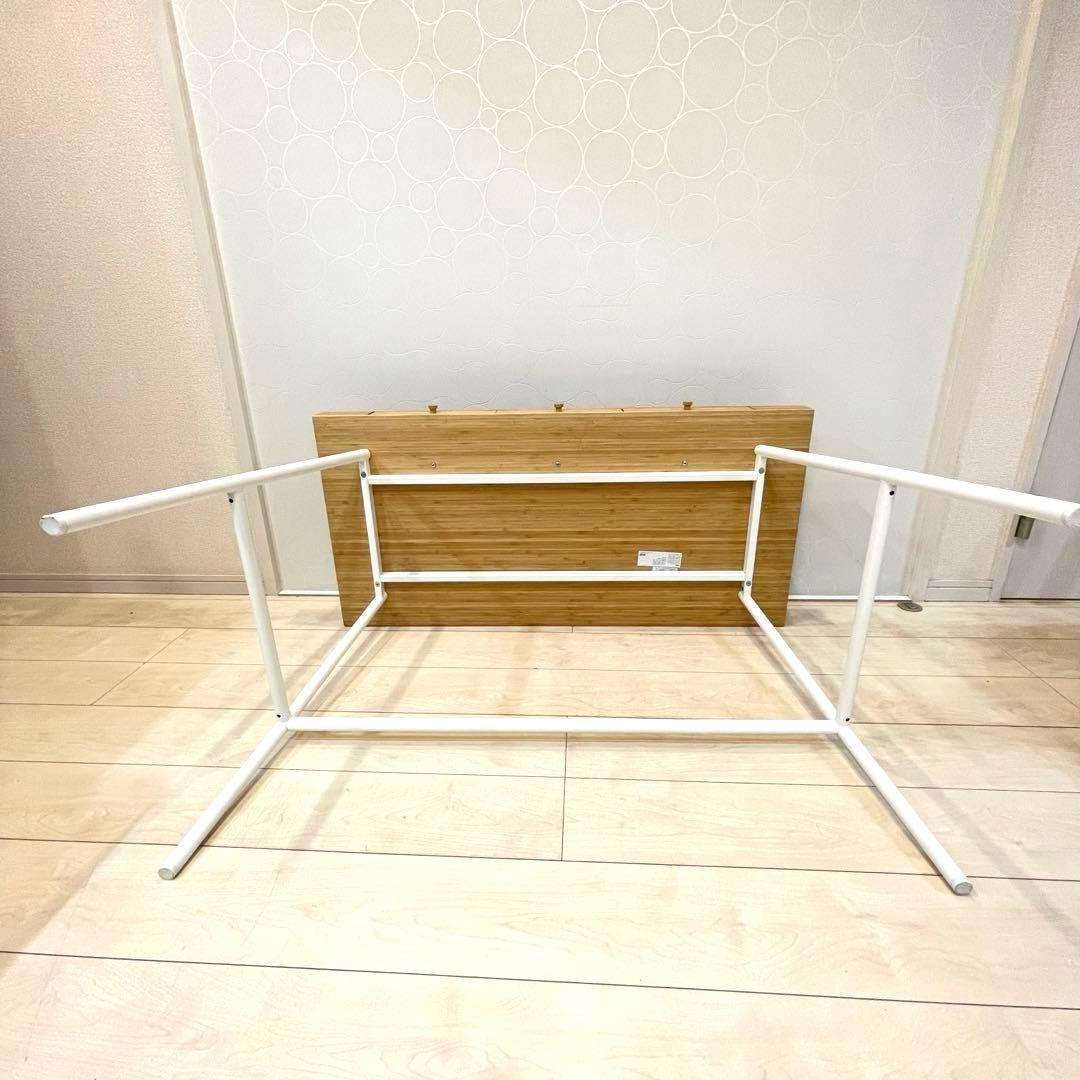 【美品】IKEA LILLASENリルオーセン デスク 引き出し付　竹製 北欧風