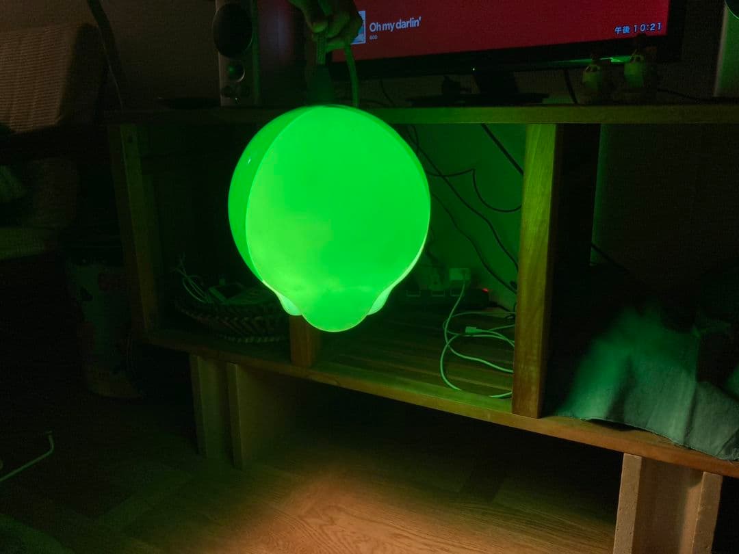 レトロ　チューリップ　ペンダントライト 花びら フロアライト　コンセント　緑