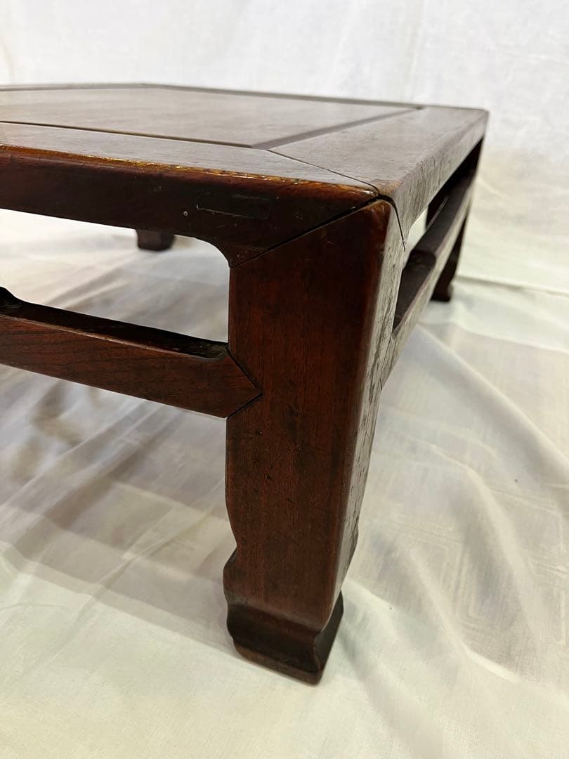 【アンティーク】木製 無垢材 欅 座卓 座敷机 昭和レトロ 古家具 古民家 銘木