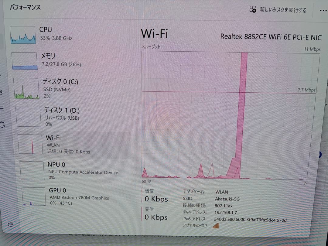 ミニPC Minisforum UM780XTX AMD 7840HS Mini-PC