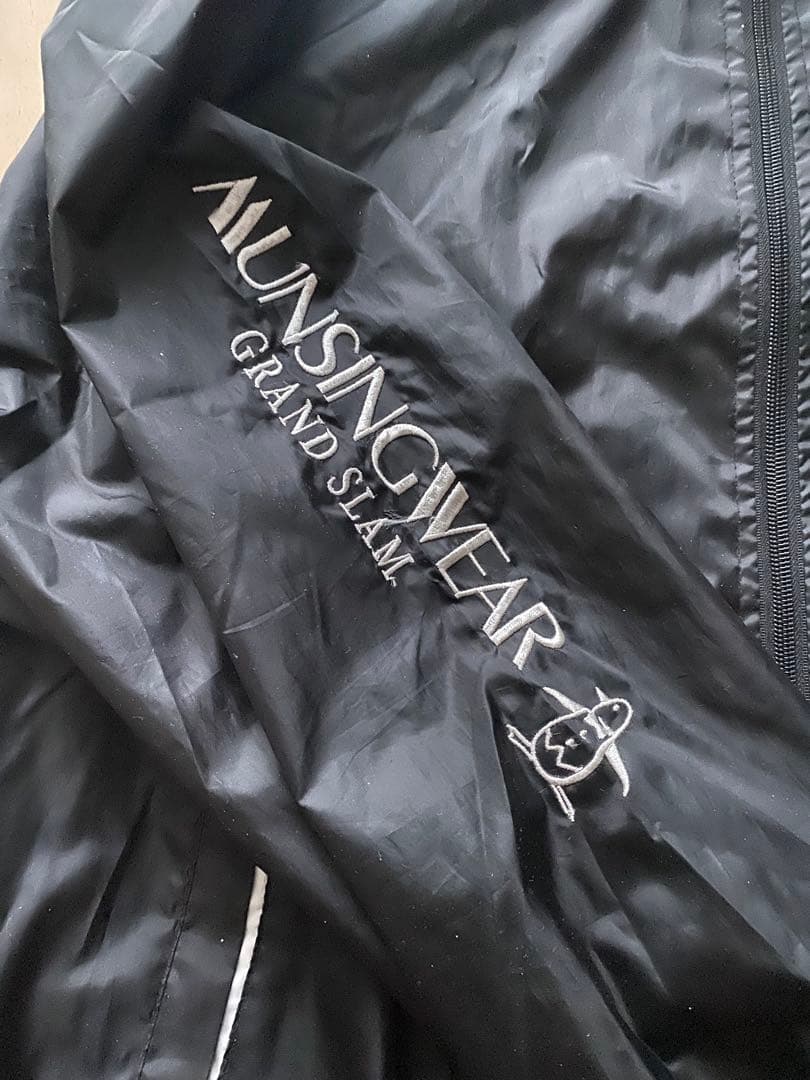 Munsingwear マンシング ブラック ナイロン ジャンパー