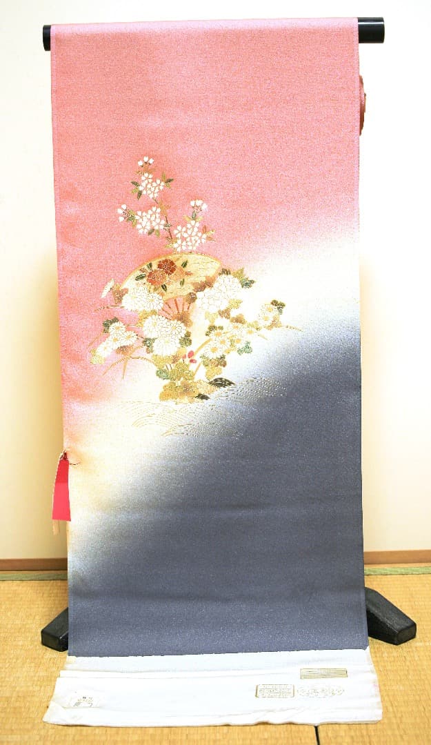 着物 反物 未使用 9割引以上! ちりめん ピンク 正絹 リメイク 端切れ