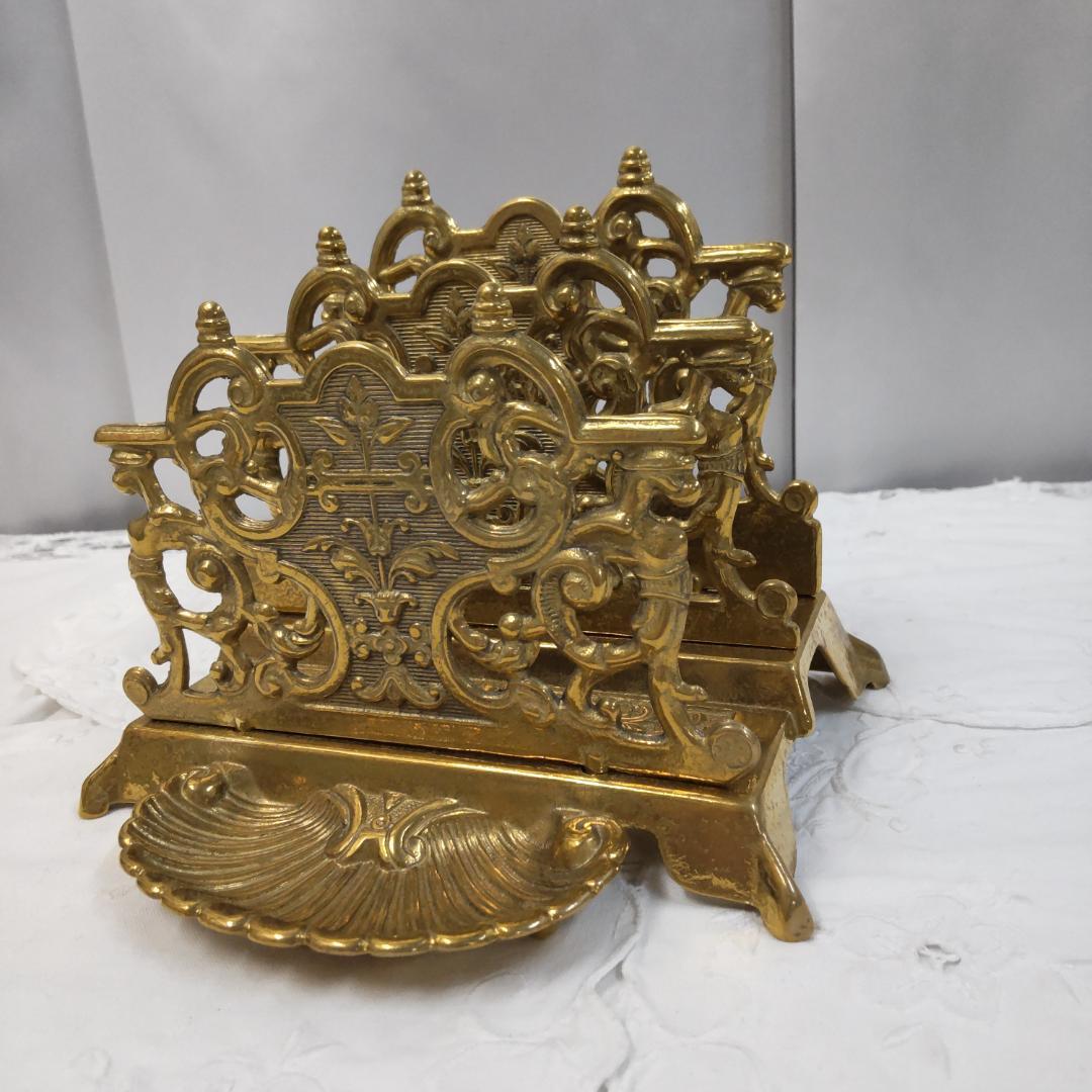 イタリア製　レターラック　真鍮　 ナプキンスタンド