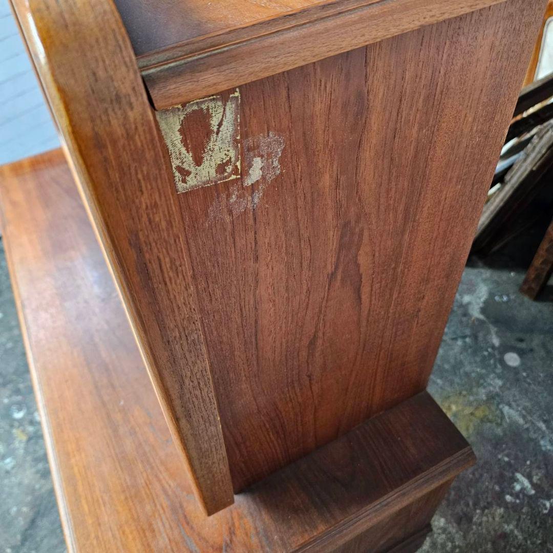 木製 ライティングビューロー ドレッサー 猫脚 鏡台 北欧調デザイン