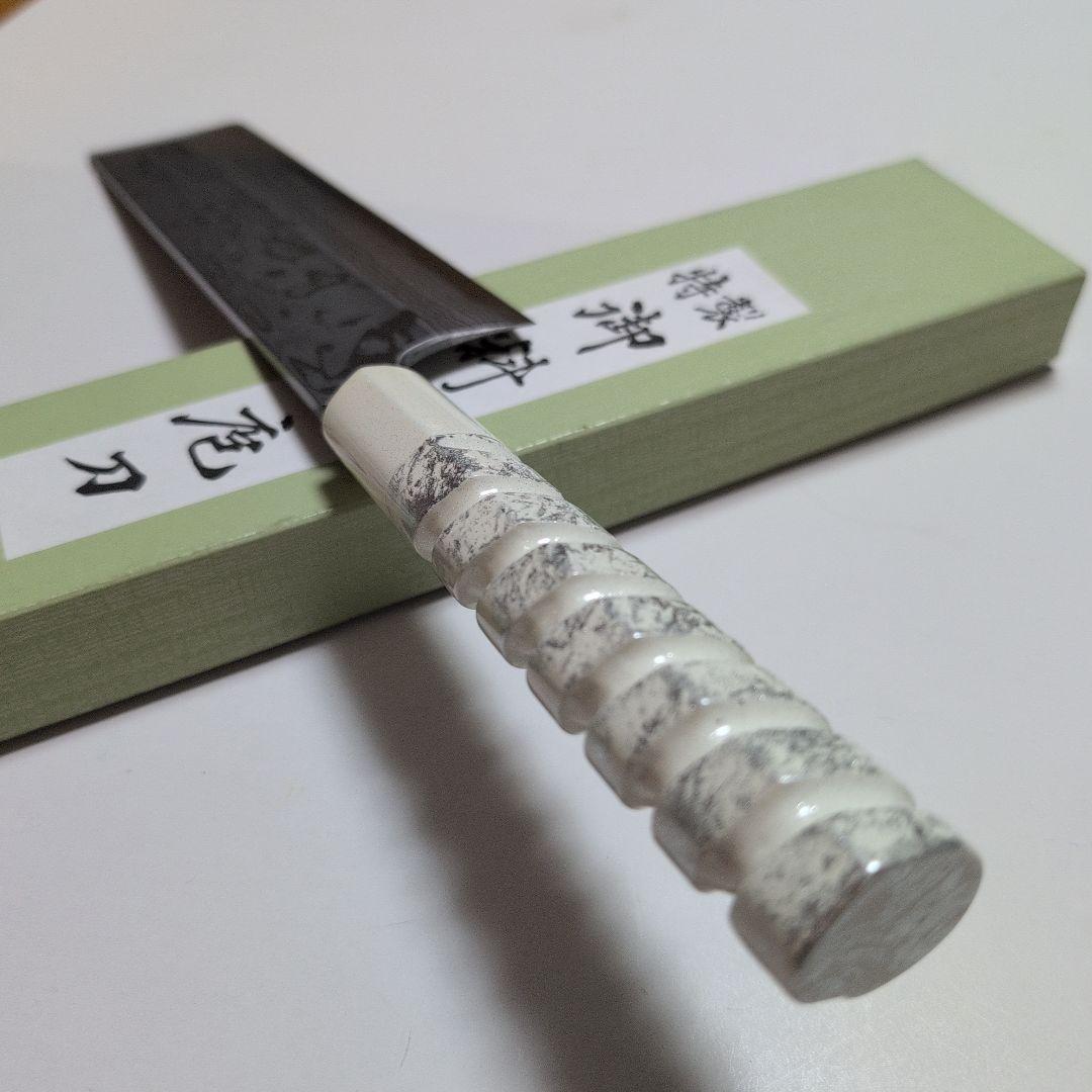 片刃包丁　角型薄刃　北岡英雄作