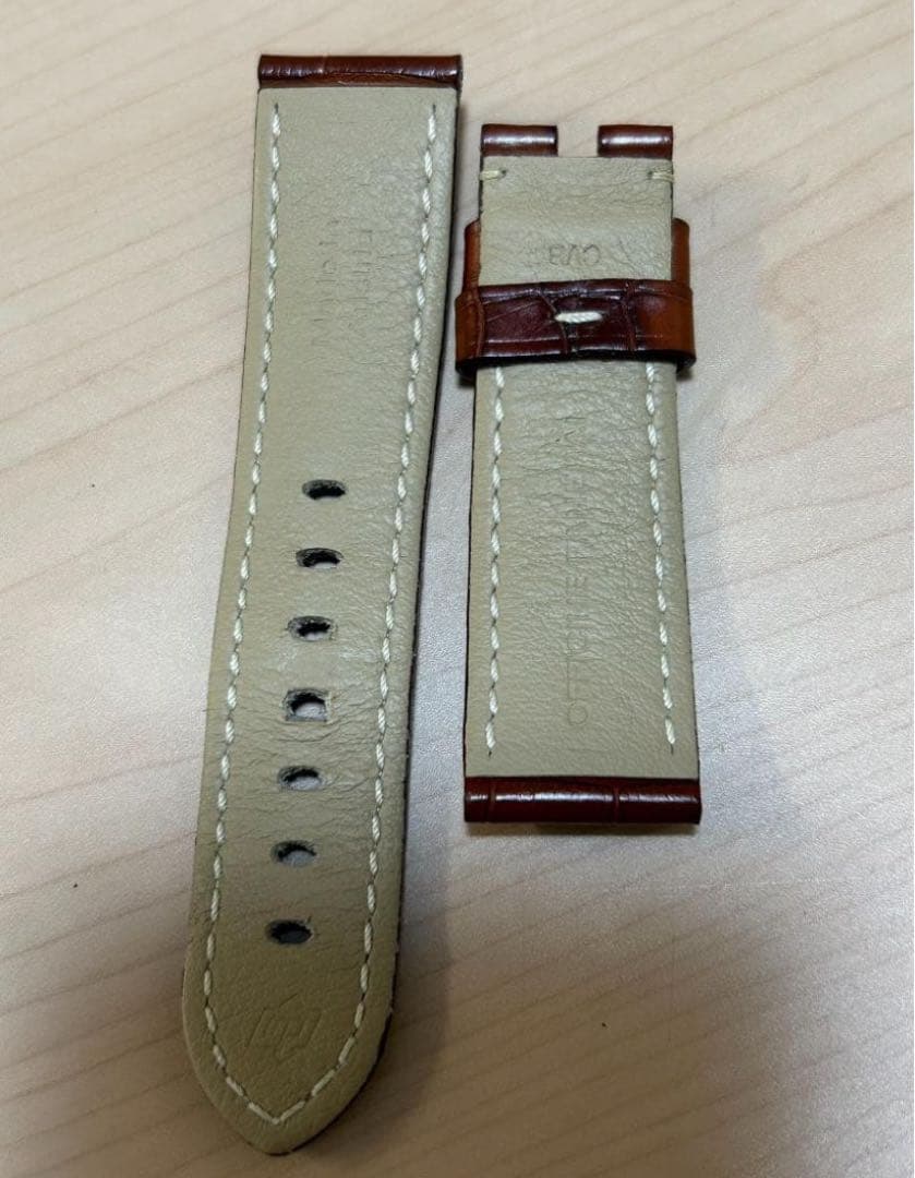 極美品 純正 パネライ PANERAI レザーベルト 茶色　22/20mm