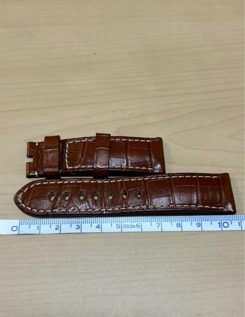 極美品 純正 パネライ PANERAI レザーベルト 茶色　22/20mm