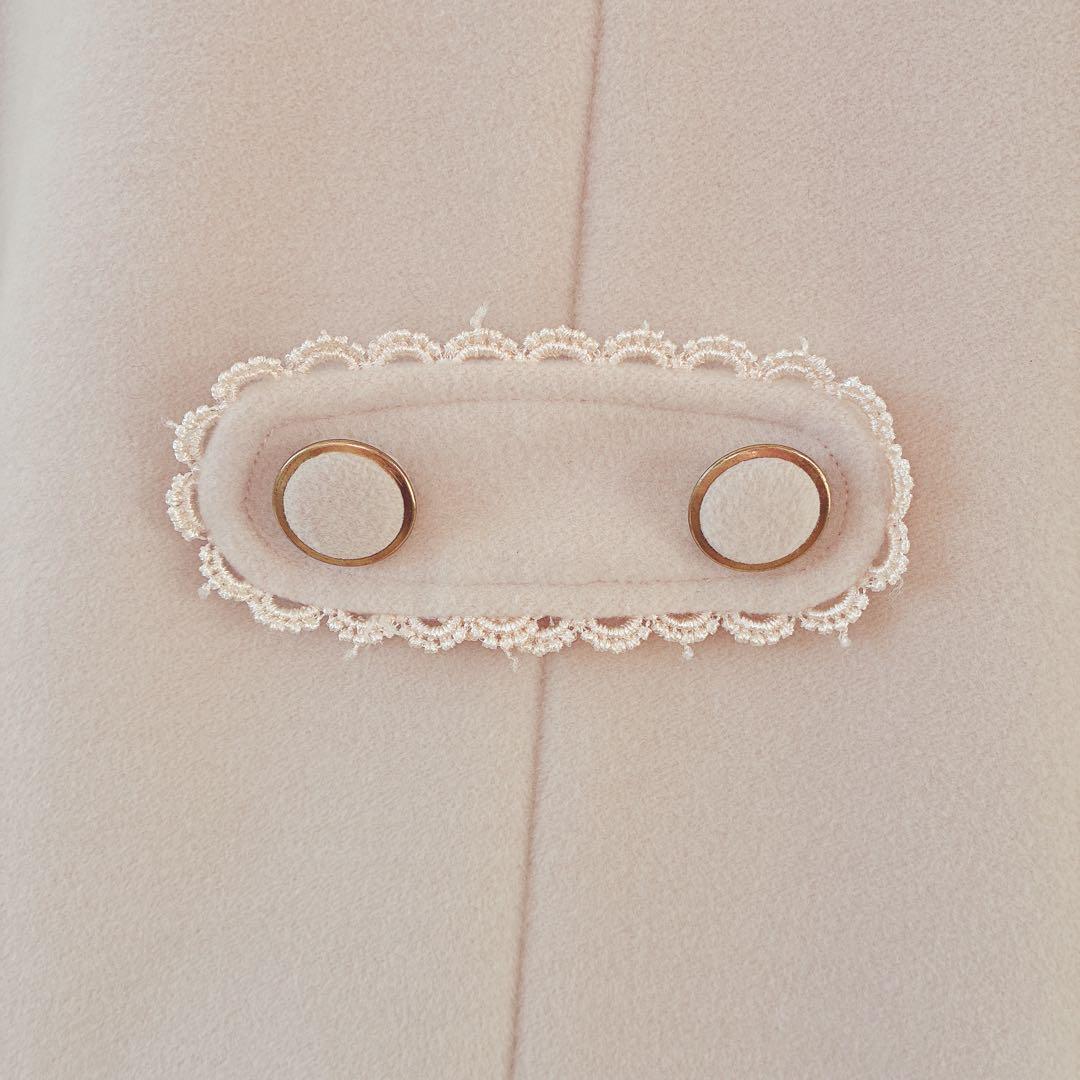 レア アンクルージュ ポンチョ ケープ リボン ファー コート　ankrouge