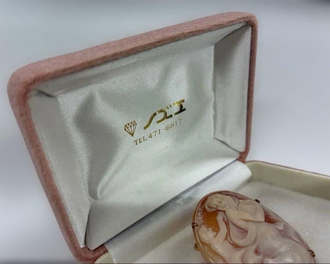 K18 カメオ ブローチ ペンダントトップ 8g