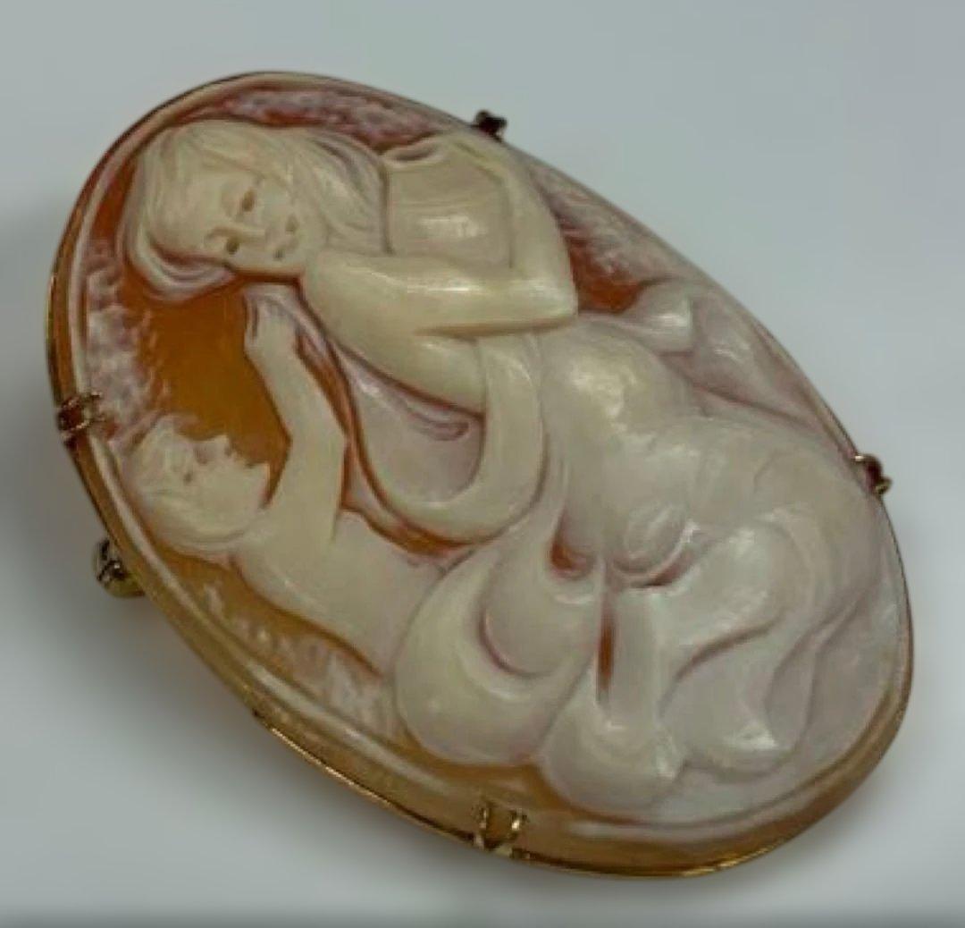 K18 カメオ ブローチ ペンダントトップ 8g