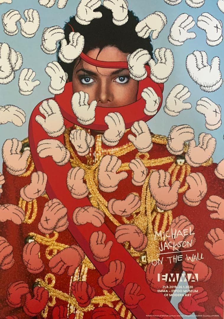 限定品 カウズ 額装済/Michael Jackson ON the Wall