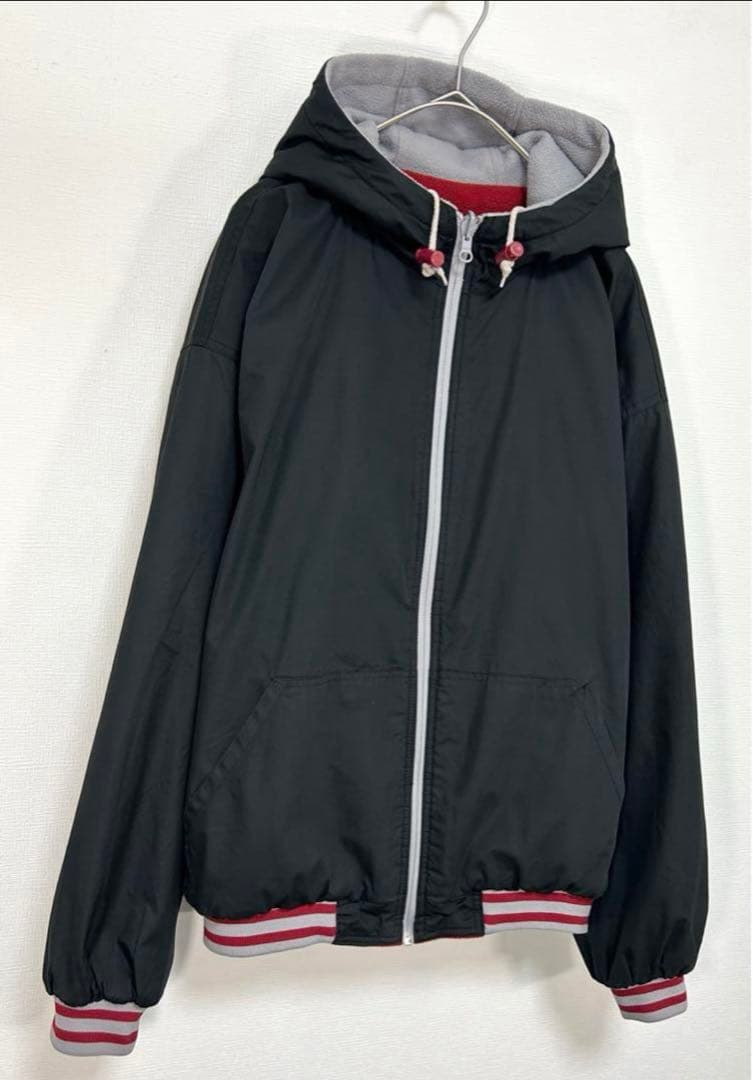 90s〜 nfl nylon × fleece reversible jkt